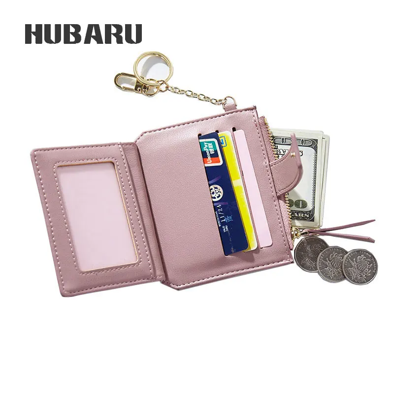 HUBARU Для женщин многофункциональный карты и ID Photo держатель кошелек простой