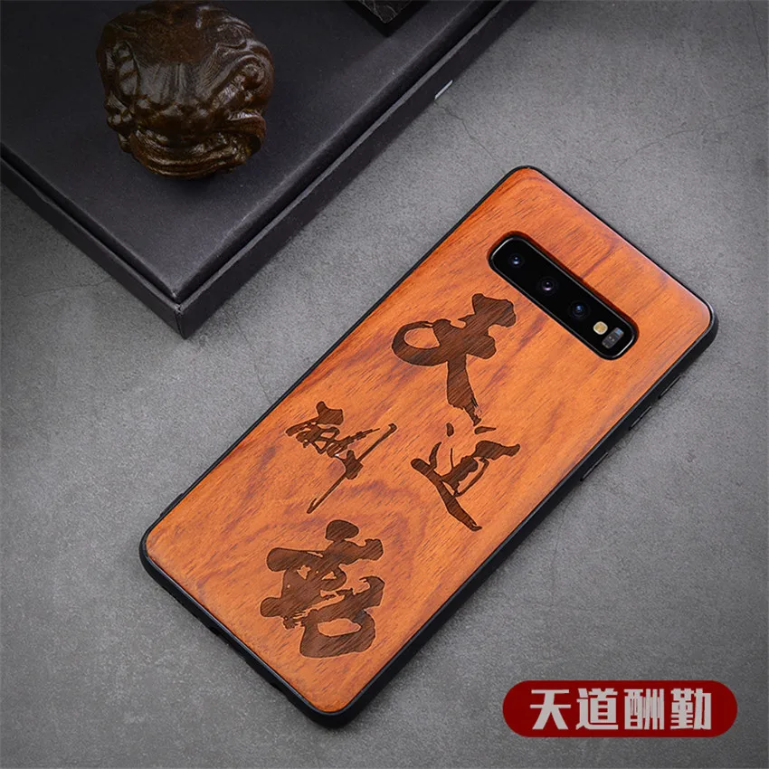 Новинка, чехол для samsung Galaxy S10, тонкая деревянная задняя крышка, TPU бампер, чехол для samsung S10, samsung s10 plus, чехол для телефона s