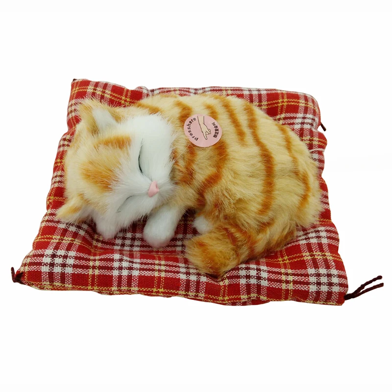 

1Kids Simulation Sounding Sleeping Cats Soft Stuffed Plush Baby Toys for Children Festival Party Decoration Cute Christmas Toys