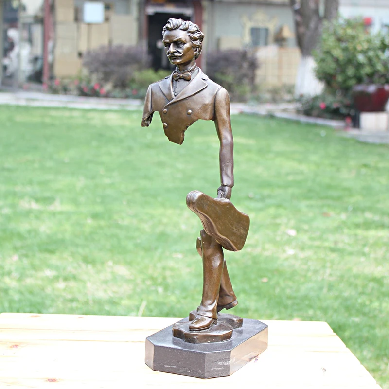 Скрипка медные скульптуры изделия украшения подарок искусство домашний