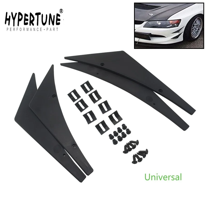 Hypertune Новый универсальный черный передний бампер разделитель для губ ребра