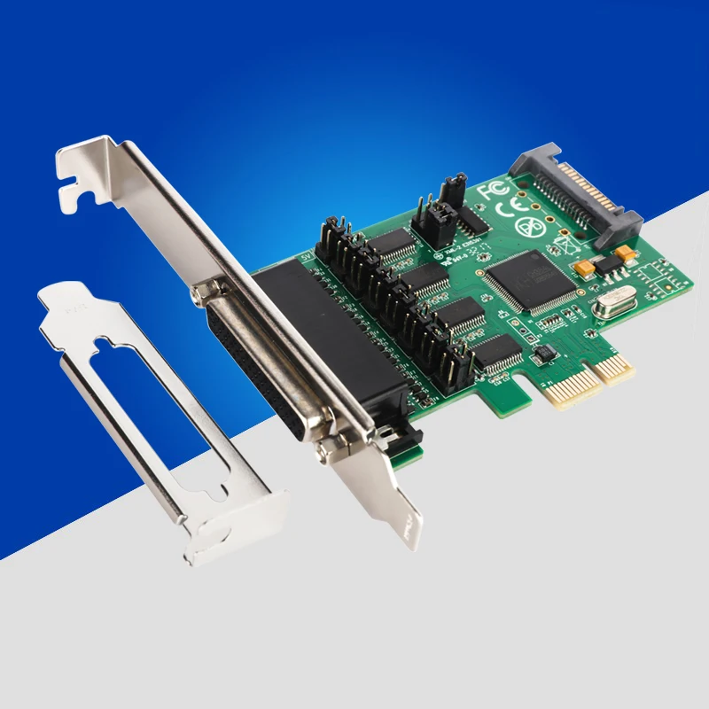 

Новая PCI-E PCI Express на 4 порта RS232 многослойная карта WCH384L чипсет DB9 pin COM адаптер контроллер PCIE с кабелем для выхода вентилятора