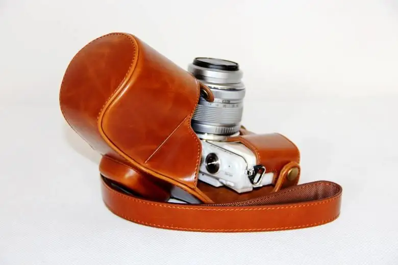 Чехол для камеры из искусственной кожи Olympus PEN чехол объектива EPL3 EPM1 14 42 мм черный