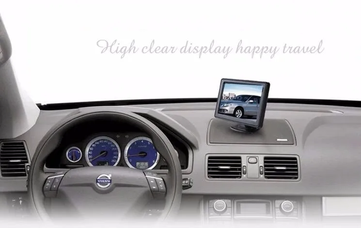 4," цветной TFT lcd Автомобильный монитор помощи при парковке DC 12V Складной автомобильный монитор