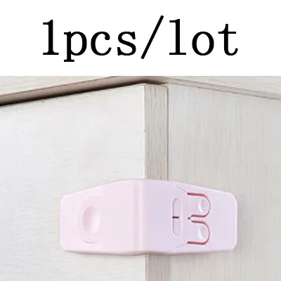 1pcs pink 5 шт. пластиковая защита для детей, детские шкафчики, замок для ящиков, ящиков, дверей, терминаторов, безопасности, детские защитные замки - Цвет: 1pcs pink