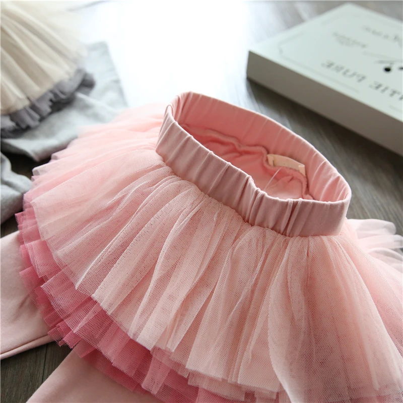 Leggings for girls 2018 Spring Girls pants kids tutu leggings lace Pink full cotton warm baby children | Детская одежда и обувь
