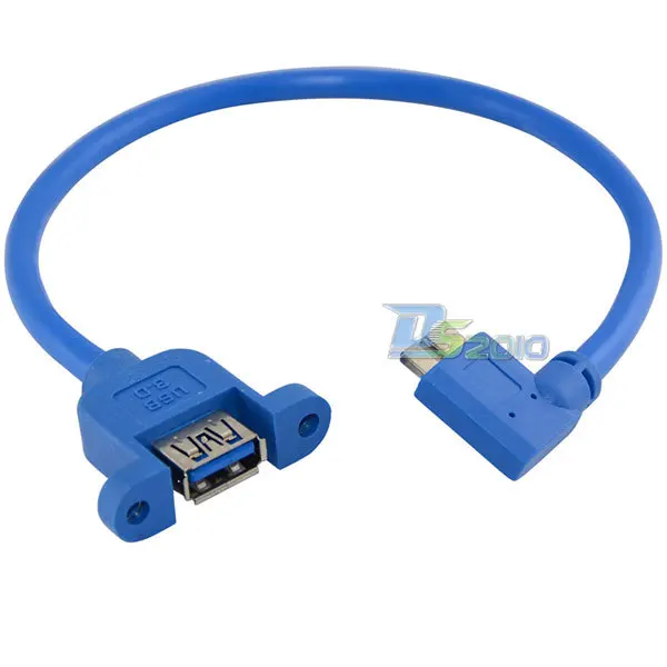 Высокое качество 30 см 11 &quotПанель Крепление Женский USB 3 0 влево угловой микро B