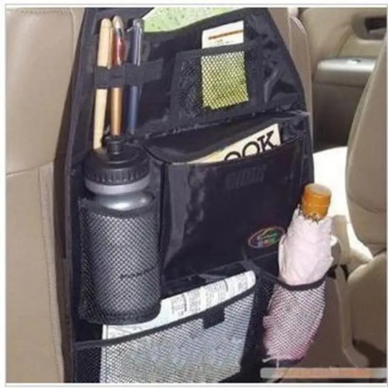 

Universal Waterproof Car Back Seat Organizer Storage Bag Multi Pocket Hanging Pouch Assorted Auto Accessories Black 58cmx38cm