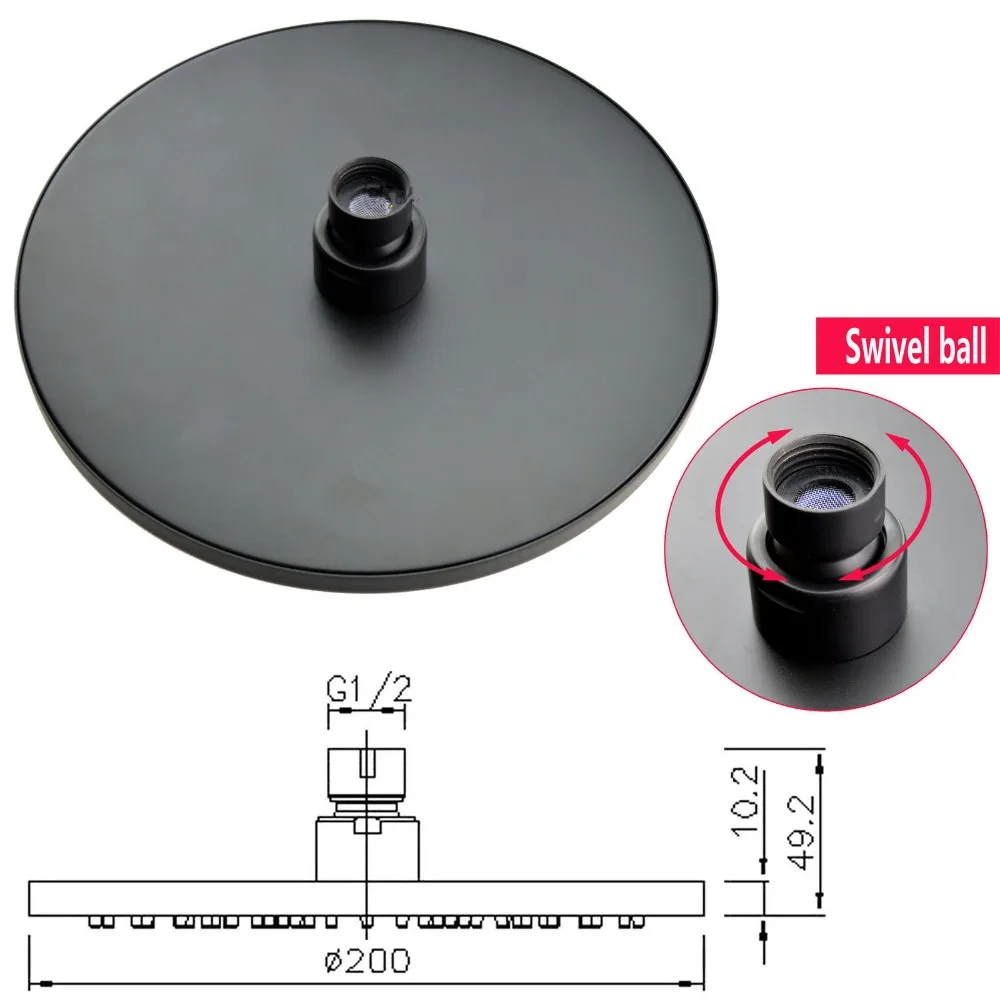 Shower Sets System Wholesale Luxury Bathroom Faucet Rose Black 8-16