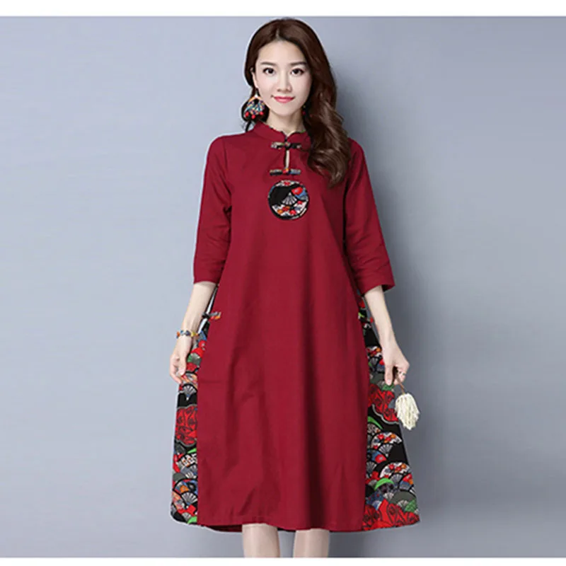 Женское платье с рукавом 3/4 длинное винтажное три четверти на лето|Женские