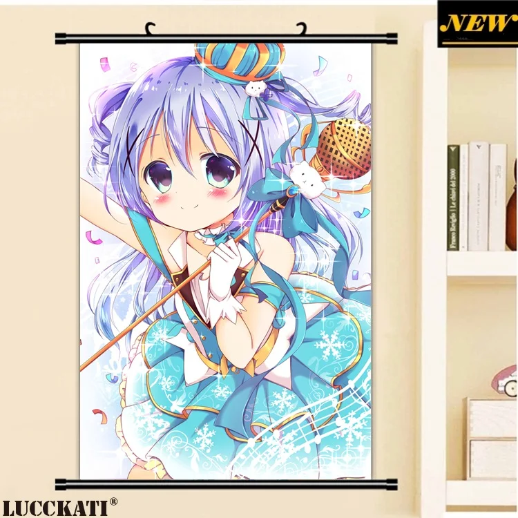 40X60 см, Gochiusa Gochuumon wa Usagi Desu ka Rabbit, сексуальная лоли, мультфильм, аниме картинка, настенная прокрутка, холст, живопись, плакат