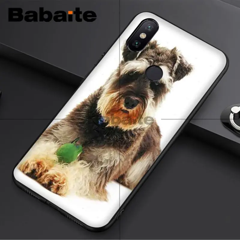 Babaite миниатюрный черный чехол для сотового телефона с щенком шнауцера redmi 5plus 5A 6pro