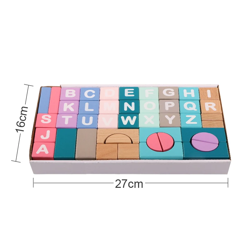 87 шт. деревянные дети красочные головоломки dream building toy macarons милый цвет Монтессори раннего детства образование подарок для младенцев - Цвет: 44pcs