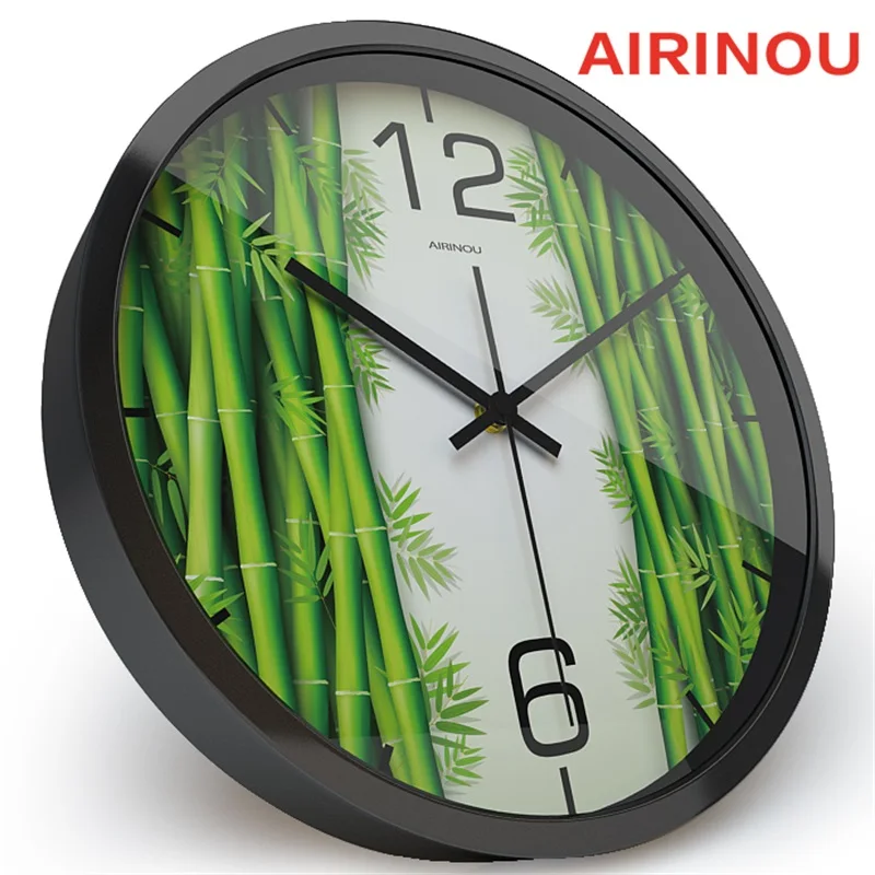 Airinou панда бамбуковый лес креативные модные настенные часы|clock side|clock wallwall clock gear |