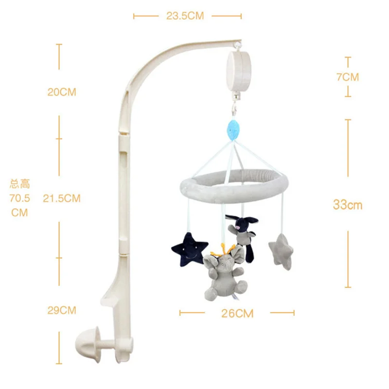 bed hanging toy Детские Детская кроватка колокольчик Висячие игрушки Погремушка мультфильм мягкие животные закрепленные игрушки Wind-up музыкальная шкатулка вращающаяся Ранние развивающие игрушки - Цвет: bed hanging toy