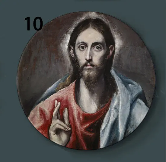 El Greco священник декоративная тарелка Мадонна Иисус церковь декоративная тарелка домашняя Наклейка на стену тарелка испанский Ренессанс живопись тарелка - Цвет: 10