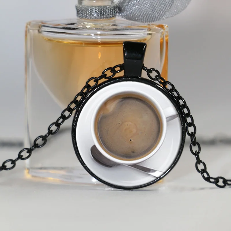 Кулон Любителя кофе Lover Подарок Коричневый и белый цвет ювелирные изделия