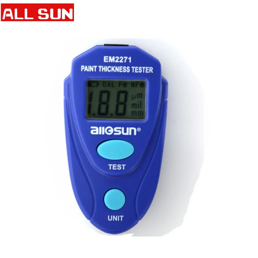 Тестер толщины лакокрасочного покрытия All-Sun EM2271 цифровой измеритель автомобиля