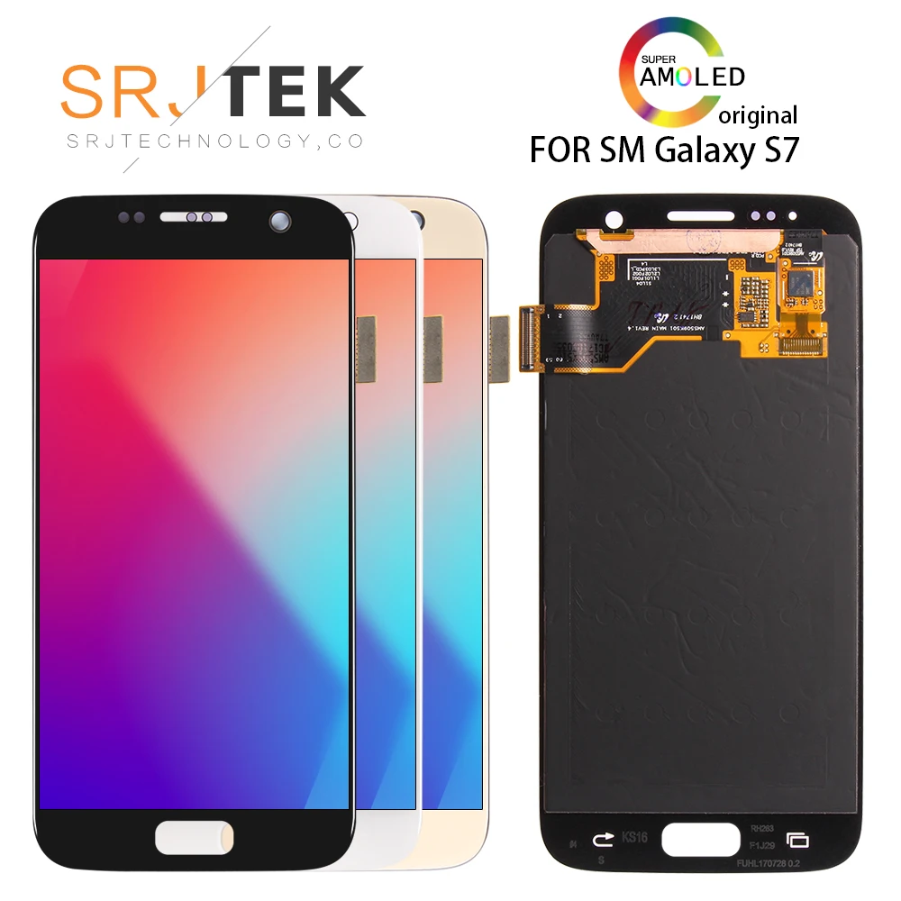 

Original 5.1'' Super AMOLED for SAMSUNG Galaxy S7 G930 G930F G930A SM-G930 LCD Display Touch Screen Digitizer Replacement Parts