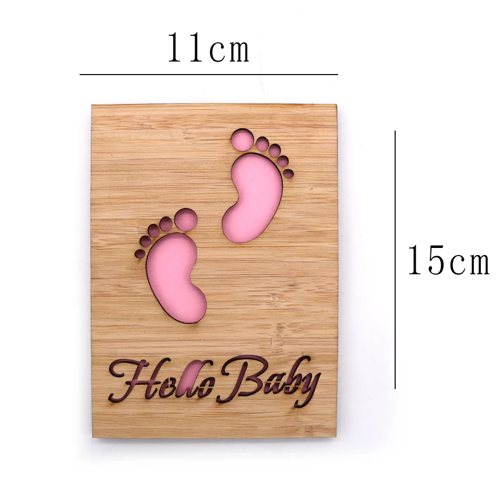20 72pcslaser сократить bamboo baby shower born пригласительный билет дизайн|Открытки и