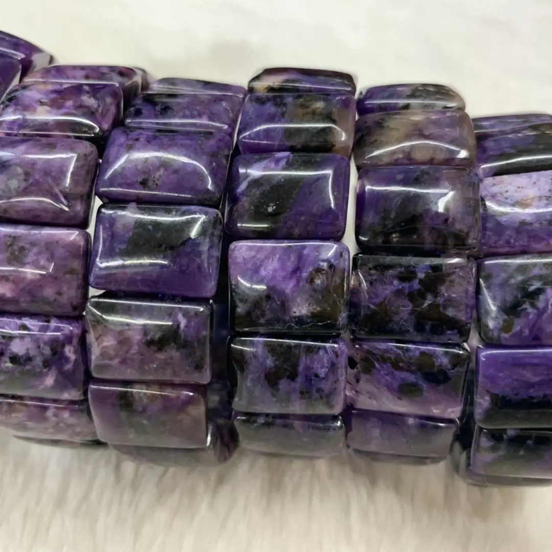 Природный чароит камень бусины браслет с природными камнями DIY ювелирные изделия браслет для женщин для подарка оптом