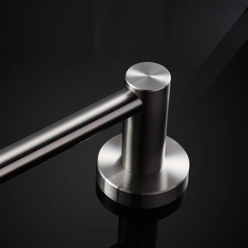 MTTUZK Top Quality 304 Stainles Steel brushed round Single Towel Bar Bath Holder Ring Bathroom Accessories 500mm | Обустройство дома
