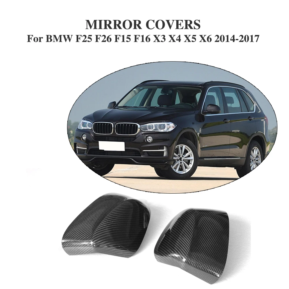 

Боковые Крышки для зеркал из углеродного волокна для BMW X3 F25 X4 F26 X5 F15 14-16 X6 F16 2015-2016, Сменные крышки для зеркал заднего вида