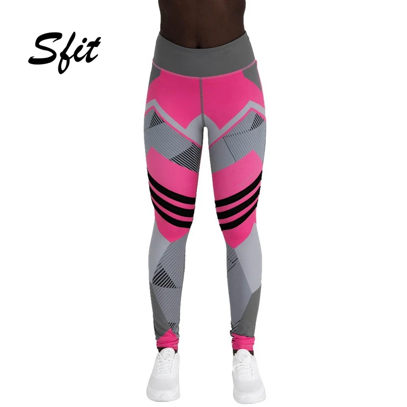 Sfit женские штаны для йоги Спортивные Компрессионные колготки тонкая спортивная