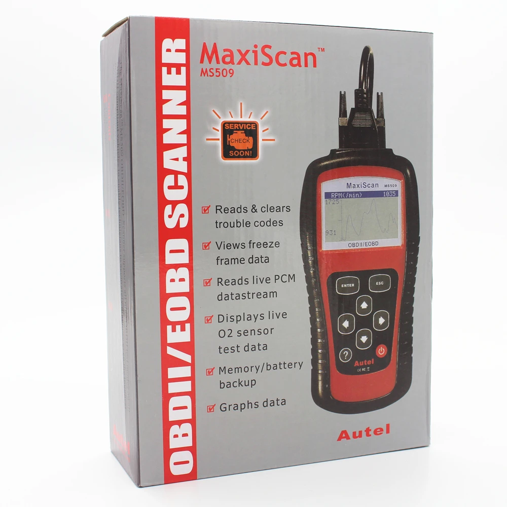 Автомобильный инструмент для считывания кода автомобиля autel MS509 OBDII Авто OBD2 сканер Maxiscan MS509 автомобильный диагностический сканер