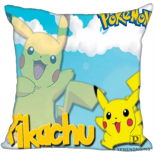 Square Pillowcases Заказная декоративная наволочка Pokemon Pikachu квадратная Наволочка на молнии 35X35,40x40,45x45 см(с одной стороны) 180527-21-13 - Цвет: Square Pillowcases