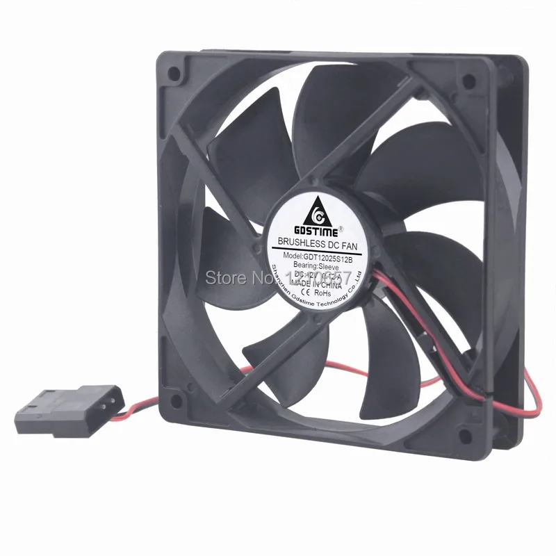 1 шт. GDSTIME DC 12 В 4Pin PC Вентилятор охлаждения Радиатор 120 мм 120x25 12025S см | Компьютеры и