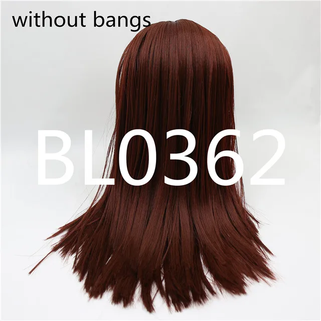 blyth doll icy RBL scalp and dome oily hair long straight hair red brown hair for DIY custom doll - Цвет: oily hair