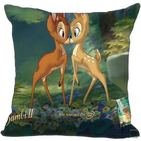 Square Pillowcases Декоративная Наволочка на заказ Бэмби и Фалин квадратная Наволочка на молнии лучший подарок 35X35,40x40,45x45 см(одна сторона) 180516-03 - Цвет: Square Pillowcases
