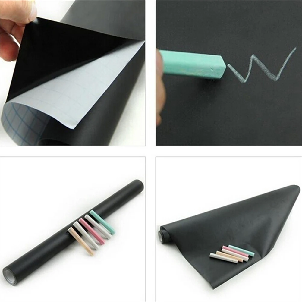 Hot Sale 60x200cm Removable Vinyl Draw Erasable Blackboard Learning Multifunction Office Chalkboard Stickers | Канцтовары для офиса