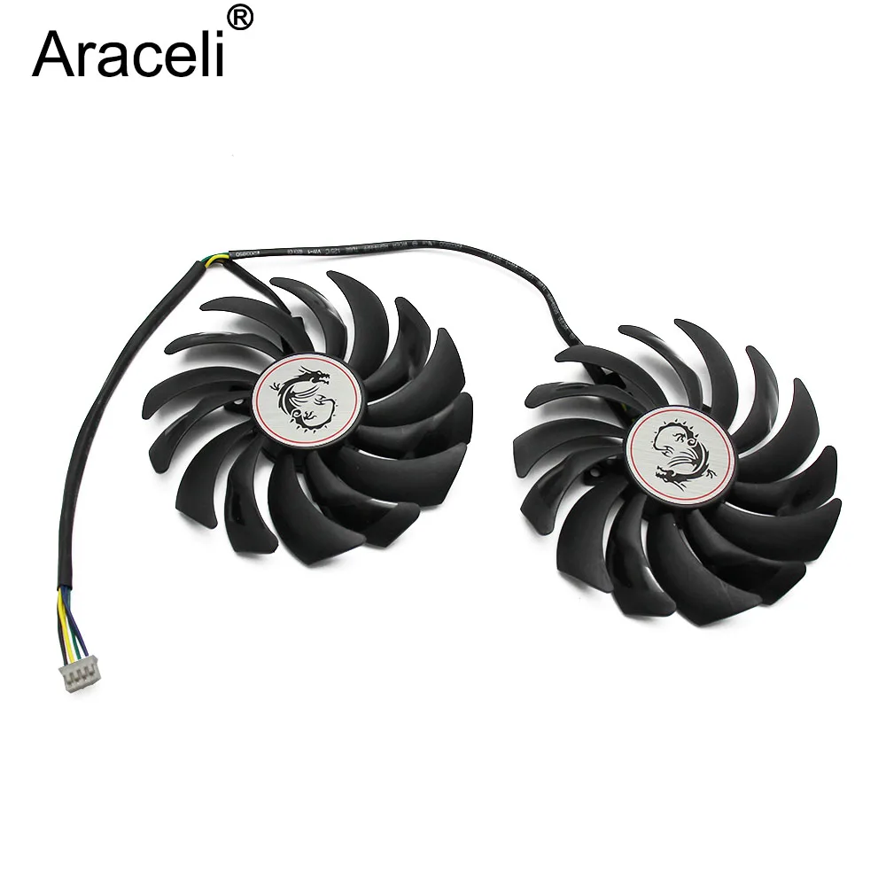 2 шт./лот сменный кулер 95 мм PLD10010S12HH 4Pin для MSI GTX 1060 1070 1080 TI RX 470 570 RX580 GAMING X Graphics