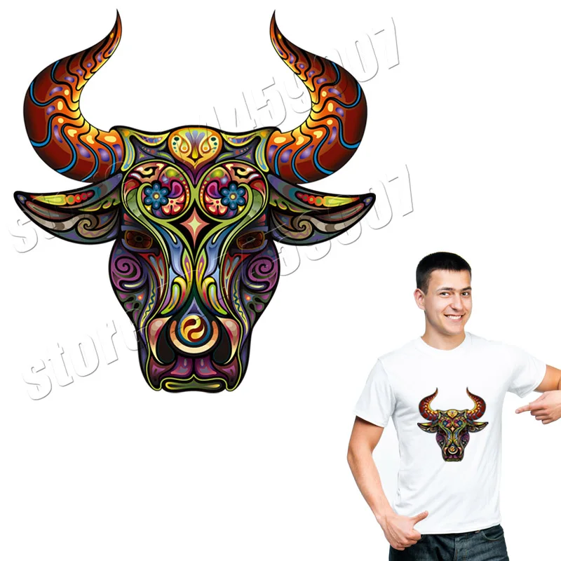 Креативные декоративные патчи OX Parches на футболках популярные для быков DIY