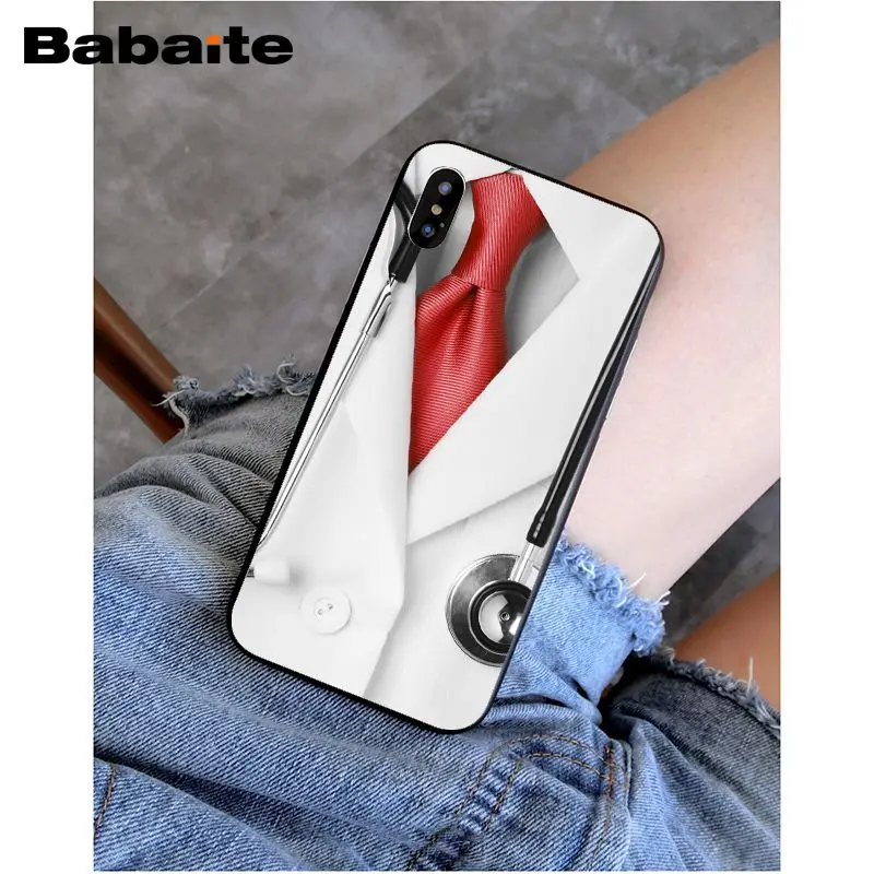 Babaite медицинская медицина здоровье сердце стетоскоп дизайнерский кожаный чехол