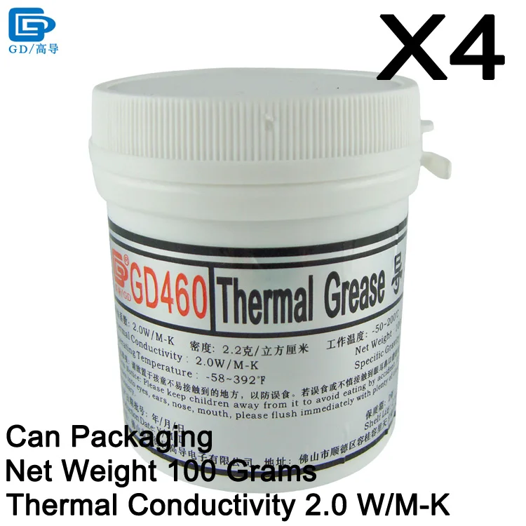 GD460-CN100 4 Pieces GD460 Термальность проводящая силиконовая смазка паста штукатурка силикон радиатор соединение серебряные CN100 MB05 ST20 SSY1 SY3 SY7 SY15 SY30 - Цвет лезвия: GD460-CN100 4 Pieces