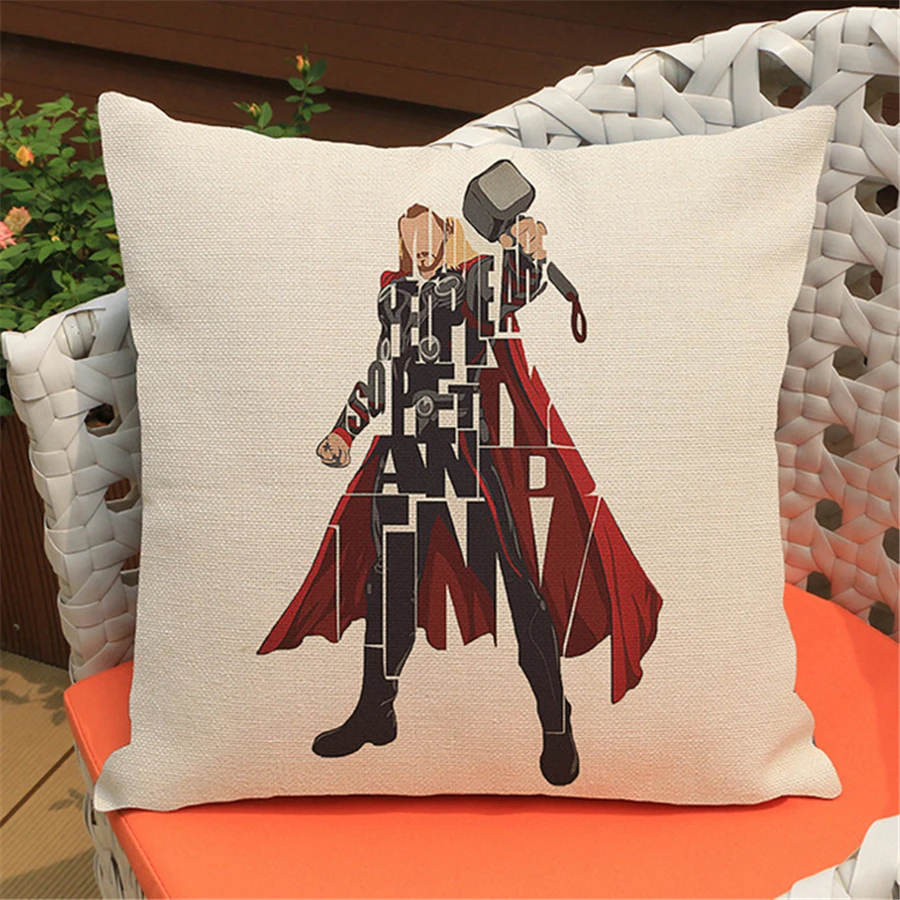 Подушка супергероя из фильма украшение для домашнего декора чехол Cojin Captain America