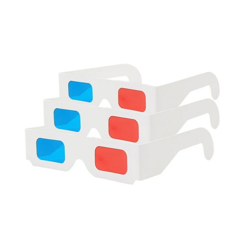 Дропшиппинг 10 шт./лот/партия универсальная бумага Anaglyph 3D glass es paper View красное/синее