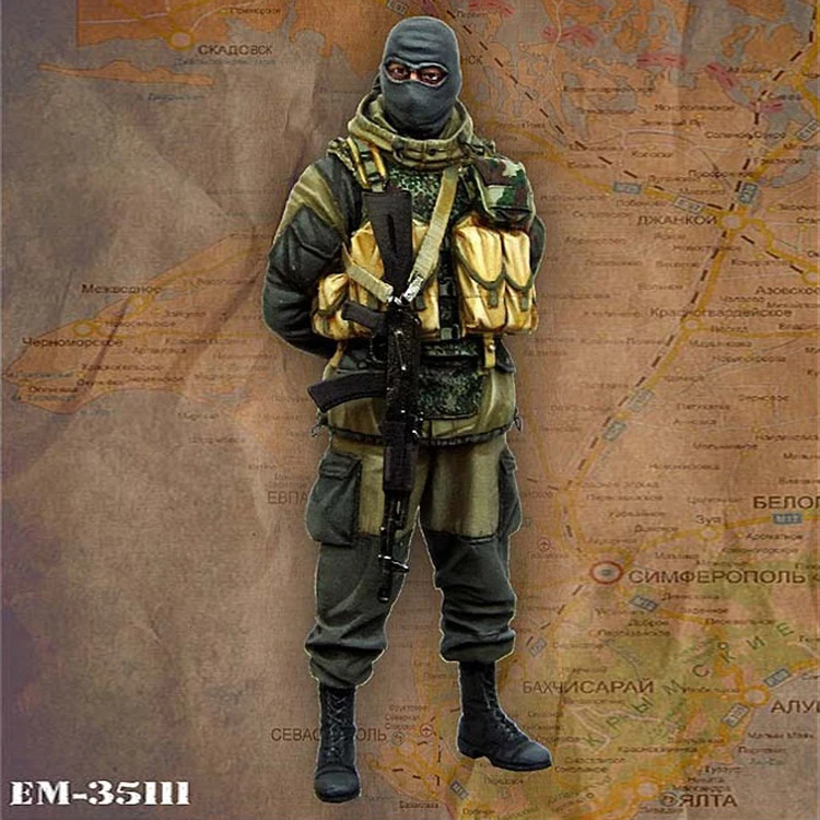 

1/35 Современный русский солдат 2014 набор-4, модель солдата из смолы GK, современный военный, несобранный и Неокрашенный набор