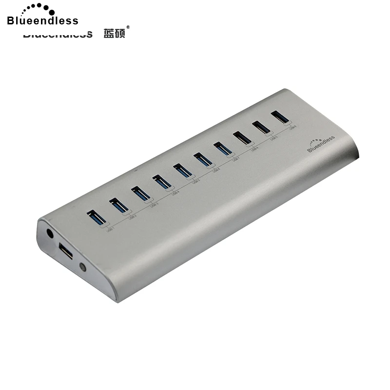 Blueendless 2018 Новое поступление супер Скорость USB 3 0 концентратор 10 Порты Hub