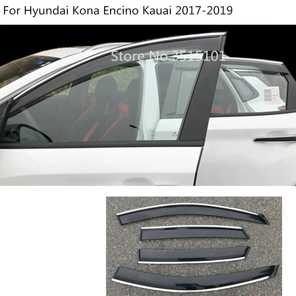 4 шт. автомобильные пластиковые ветрозащитные стекла для Hyundai Kona Encino Kauai 2017 2018 2019