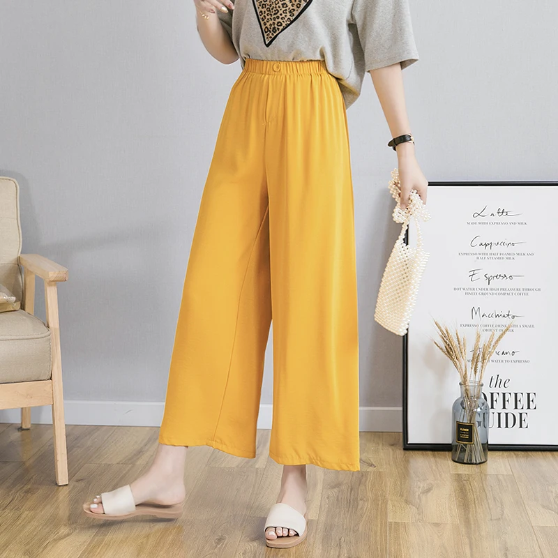 Женские широкие брюки ftaylor летние свободные шифоновые полной длины с высокой