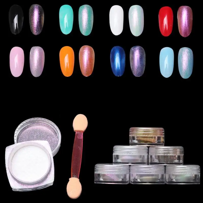 Горячая блестящие дизайн ногтей порошок Bling Colorfol пигмент лак для украшения