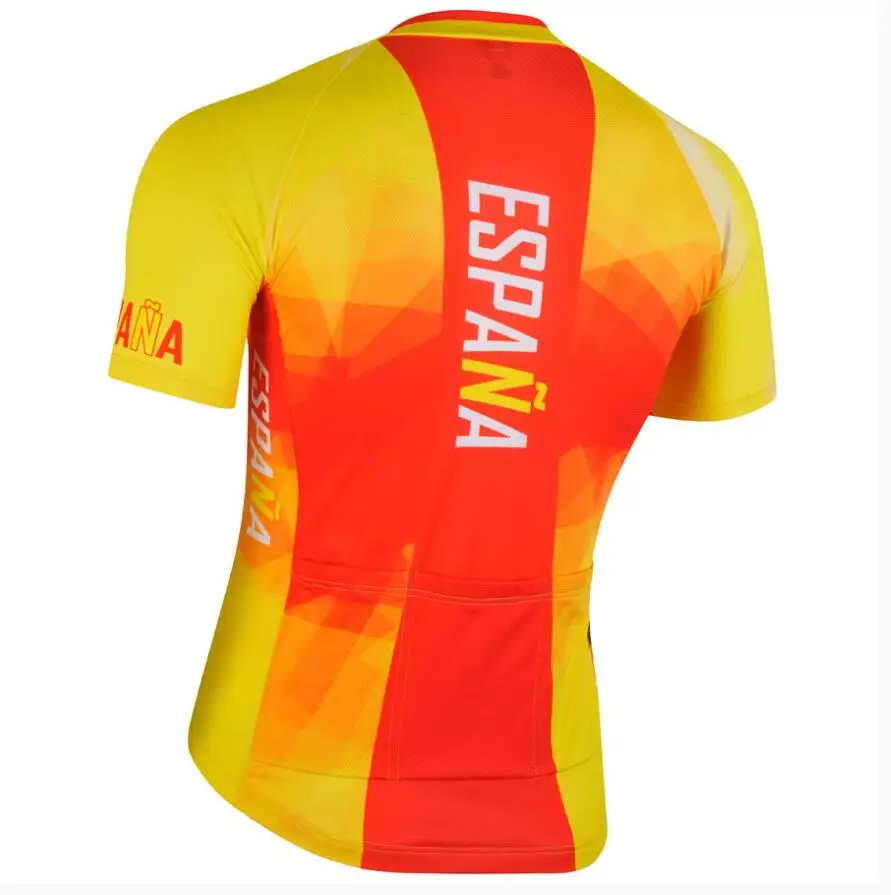 2017 ESPANA испанская национальная команда Мужская велосипедная Джерси с коротким