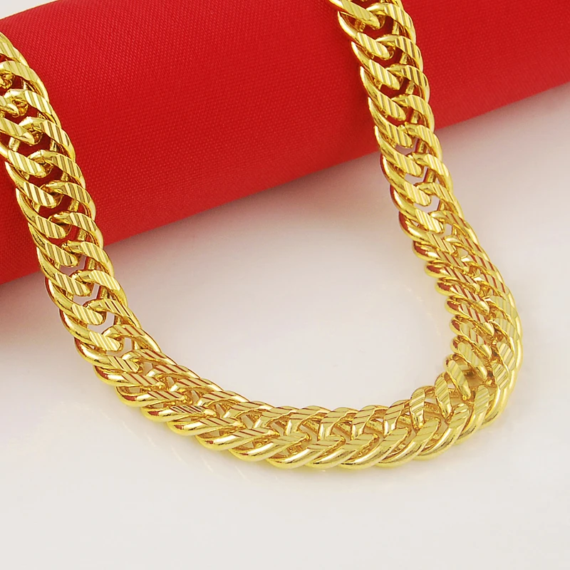new arrival 24k gold GP 8mm cable chain necklace for men 52cm long! Wholesale women's jewlery top quality | Украшения и
