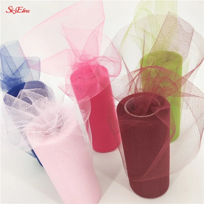 Вуаль рулон 25 ярдов ткани бобина юбка для вечевечерние НКИ женское свадебное