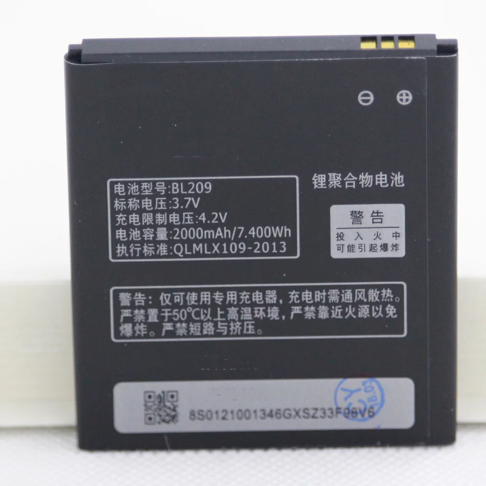 ISUNOO 20 шт./лот 2000 мАч BL209 Аккумулятор для Lenovo A706 A788T A820E A760 A516 A378T A398T запасные батареи
