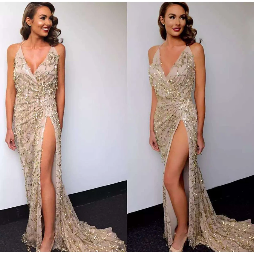 Высокое качество Новая Мода 2017 сексуальные вечерние женские платья на тонких